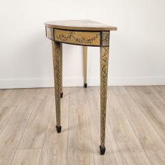George III style English Painted Demilune Console circa 1920 - 4814444