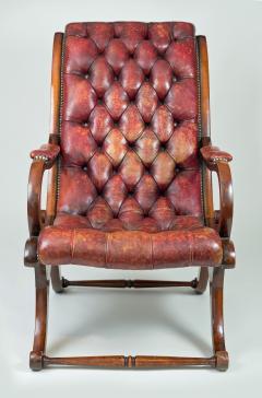 George IV Mahogany Sleigh Shaped Library Armchair - 777304