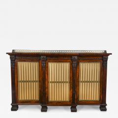 George IV Period Rosewood Chiffonier or Side Cabinet with Carved Detailing - 4026863