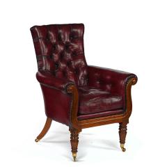 George IV mahogany library chair - 4209564