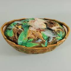 George Jones George Jones Majolica Goose Fish Game Dish - 1758917