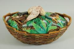 George Jones George Jones Majolica Goose Fish Game Dish - 1758920