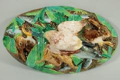 George Jones George Jones Majolica Goose Fish Game Dish - 1758925