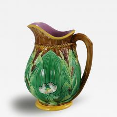 George Jones George Jones Majolica Lily on Barrel Jug - 3315823