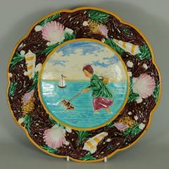 George Jones George Jones Majolica Shrimper Plate - 2039236