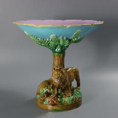 George Jones Majolica Africa Lions Compote - 4356546