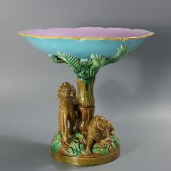 George Jones Majolica Africa Lions Compote - 4356549