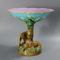 George Jones Majolica Africa Lions Compote - 4356550