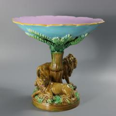 George Jones Majolica Africa Lions Compote - 4356551