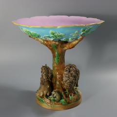 George Jones Majolica America Buffalo Compote - 4348065