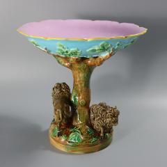 George Jones Majolica America Buffalo Compote - 4348068