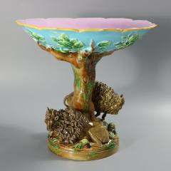 George Jones Majolica America Buffalo Compote - 4348070