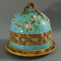 George Jones Majolica Apple Blossom Cheese Keeper - 2652466