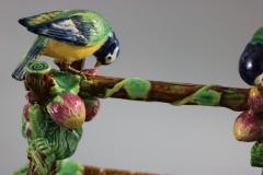 George Jones Majolica Blue Tit Strawberry Server - 2340635