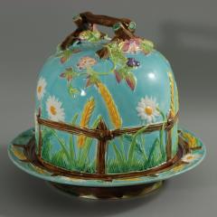 George Jones Majolica Daisy Cheese Keeper - 2505919