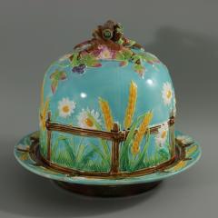 George Jones Majolica Daisy Cheese Keeper - 2505924