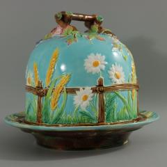 George Jones Majolica Daisy Cheese Keeper - 2505926