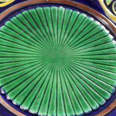 George Jones Majolica Dog Rose Plate - 4604557