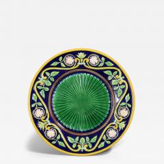 George Jones Majolica Dog Rose Plate - 4604564