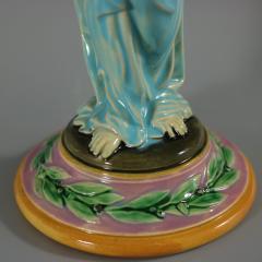 George Jones Majolica Egyptian Figural Candlestick - 3411694