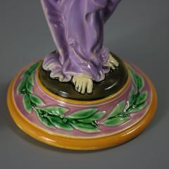 George Jones Majolica Egyptian Figural Candlestick - 4527974