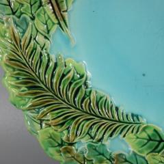 George Jones Majolica Jungle Leaves Plate - 3120245