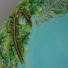 George Jones Majolica Jungle Leaves Plate - 3120246