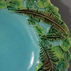 George Jones Majolica Jungle Leaves Plate - 3120247