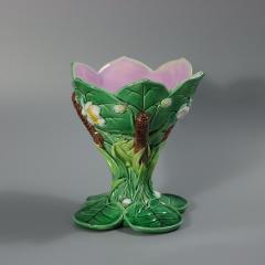 George Jones Majolica Lily Sweetmeat Dish - 4576474