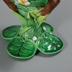 George Jones Majolica Lily Sweetmeat Dish - 4576483
