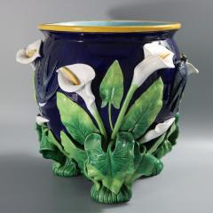 George Jones Majolica Swallow Lily Jardiniere - 3892174