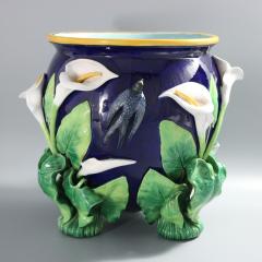 George Jones Majolica Swallow Lily Jardiniere - 3892175