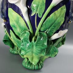 George Jones Majolica Swallow Lily Jardiniere - 3892179