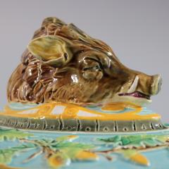 George Jones Majolica Wild Boar Game Pie Dish - 2297638