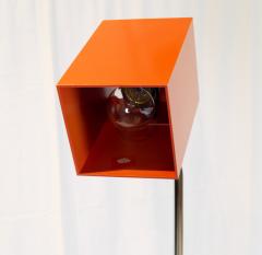 George Kovacs Geometric Orange Red Chrome Floor Lamp - 2342261