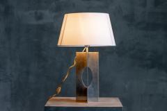 George Kovacs Minimalist Steel Table Lamp France 1970s - 3535460