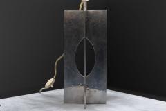 George Kovacs Minimalist Steel Table Lamp France 1970s - 3535462