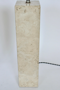 George Kovacs Pair of George Kovacs Solid Travertine Table Lamps 1970s - 2851595