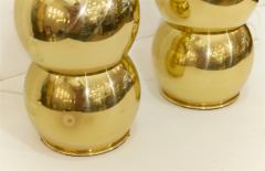 George Kovacs Pair of George Kovacs Stacked Brass Globe Lamps - 651653