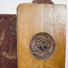 George Montague Ellwood G M Ellwood attributed Arts Crafts Armchair with Morris Co Bird Fabric - 4191776