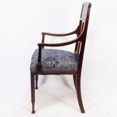 George Montague Ellwood G M Ellwood for J S Henry attri An English Arts and Crafts mahogany armchair - 4236704