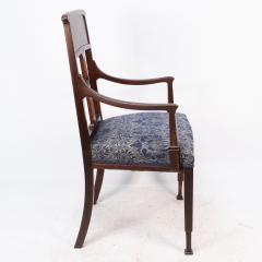 George Montague Ellwood G M Ellwood for J S Henry attri An English Arts and Crafts mahogany armchair - 4236706