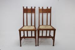 George Montague Ellwood George Montague Ellwood Made by J S Henry a Pair of Matching Oak Dining Chairs - 4183058
