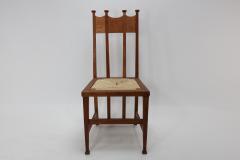 George Montague Ellwood George Montague Ellwood Made by J S Henry a Pair of Matching Oak Dining Chairs - 4183059