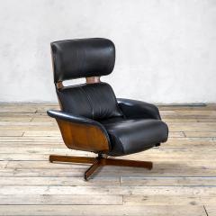 George Mulhauser George Mulhauser Reclining Lounge Chair in Wood and Leather 50s - 2702371