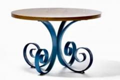 George Mulhauser Plycraft Oak Blue Lacquer Sultana Table by George Mulhauser c 1950s - 3928410