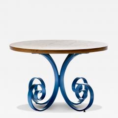 George Mulhauser Plycraft Oak Blue Lacquer Sultana Table by George Mulhauser c 1950s - 3930899