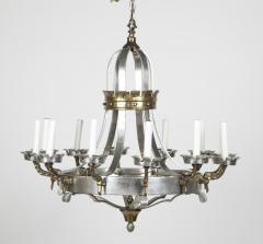 George N Antiques Renaissance Style Brass and Pewter 12 Arm Chandelier - 2117065