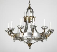 George N Antiques Renaissance Style Brass and Pewter 12 Arm Chandelier - 2117066