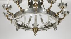 George N Antiques Renaissance Style Brass and Pewter 12 Arm Chandelier - 2117075